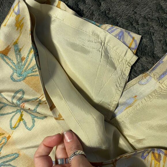 Donna Morgan Silk Multicolor Floral Pencil Lined Skirt, Size 6 - Picture 7 of 10